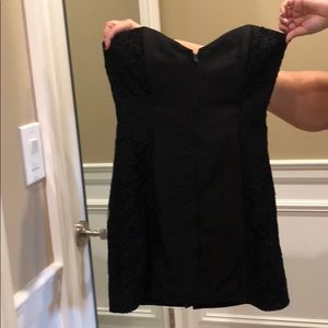 Jill Stuart lace up back, zip up front dress